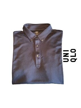 UNIQLO Men’s Dark Navy Button-Down Polo - NWOT